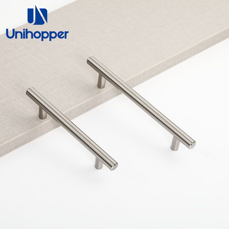 Unihopper Factory Wholesale Modern Furniture Hardware Brushed Nickel T Bar Kitchen Cainet Wardrobe Drawer Furniture Handle