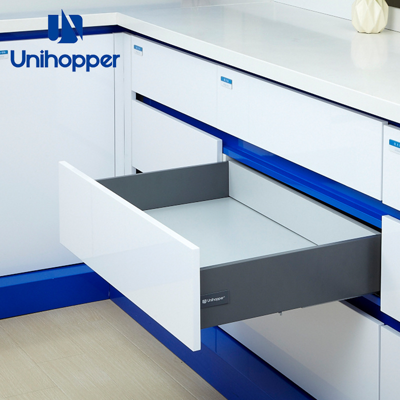 Unihopper Custom Kitchen Cabinet Quick Install Slim Drawer Box Drawer Undermount Slide Soft Close Slides Drawers