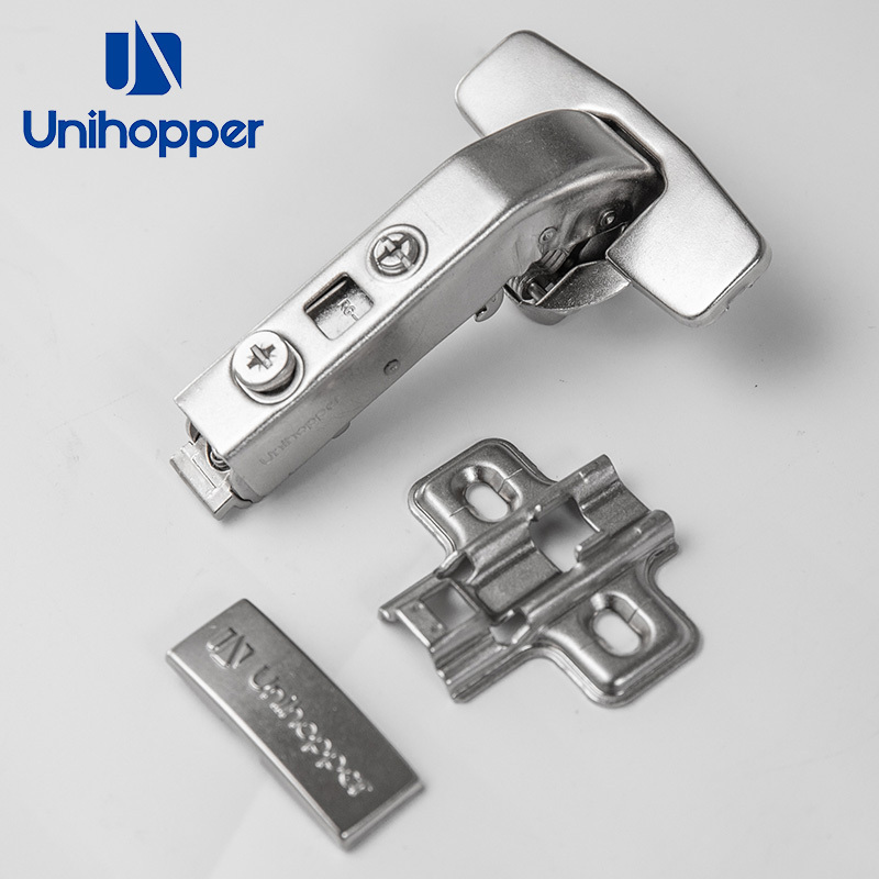 Unihopper wholesale custom furniture fitting kitchen cabinet corner soft closing easy mount clip top 90 degree special hinge