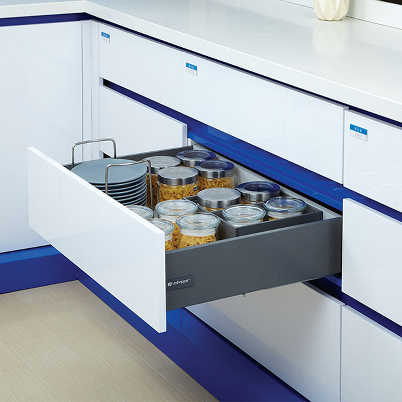 Unihopper Custom Kitchen Cabinet Quick Install Slim Drawer Box Drawer Undermount Slide Soft Close Slides Drawers