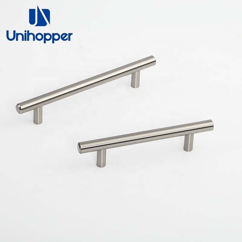 Unihopper Factory Wholesale Modern Furniture Hardware Brushed Nickel T Bar Kitchen Cainet Wardrobe Drawer Furniture Handle