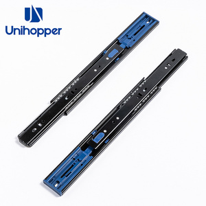 Unihopper Hot Sale Furniture Hardware 3 Fold Full Extension Telescopic Channel Soft Close Ball Bearing Drawer Slide