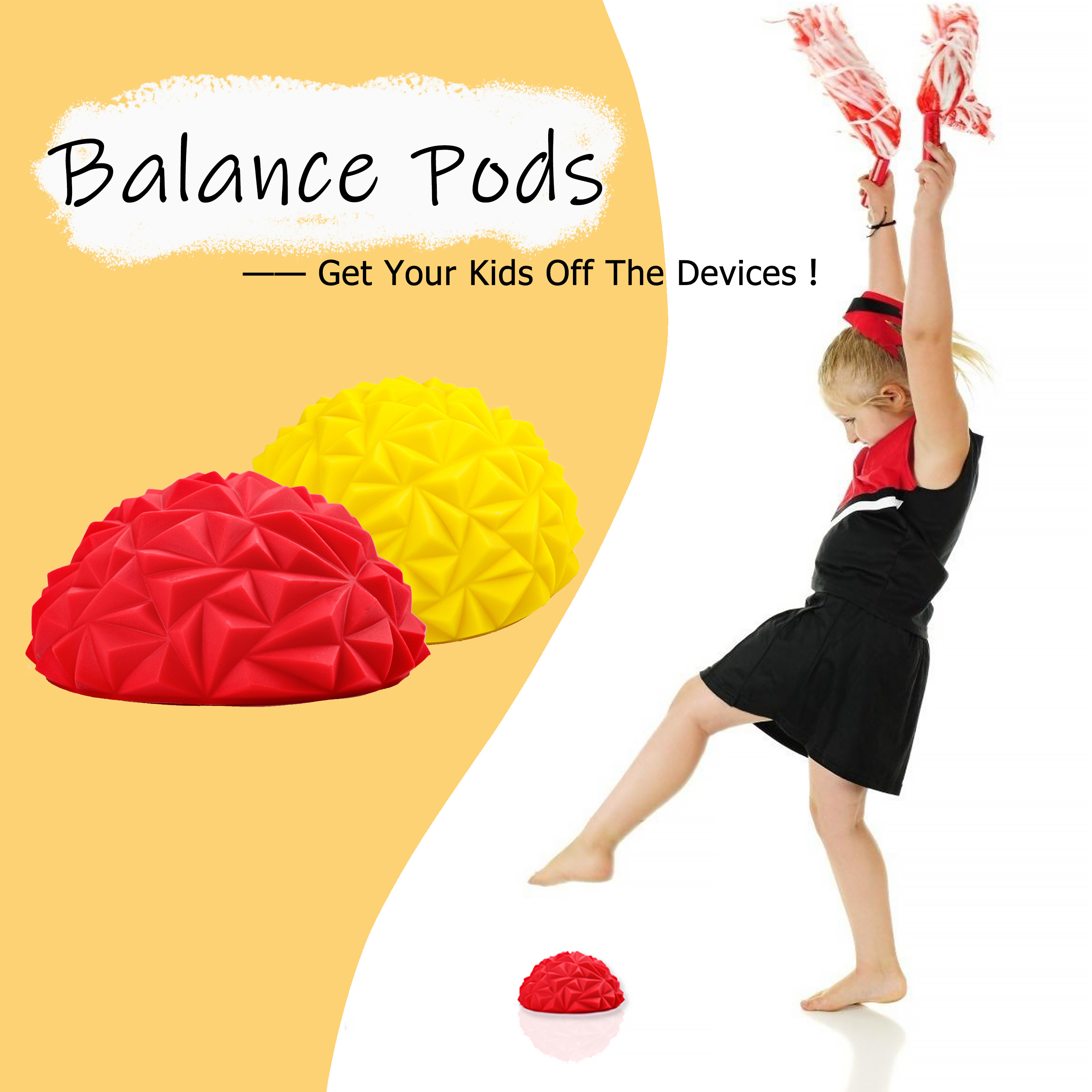 Exercise Soft Balance Stepping Stones Stability Balance Pods Sensory Stretchy Toy Autism Sensory Integration spiky massage ball