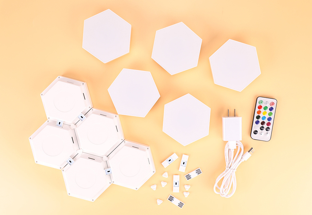 Hot Selling Sound Activated Hexagon Light Electronics Smart Touch-sensitive Wall Activity Led Night Light