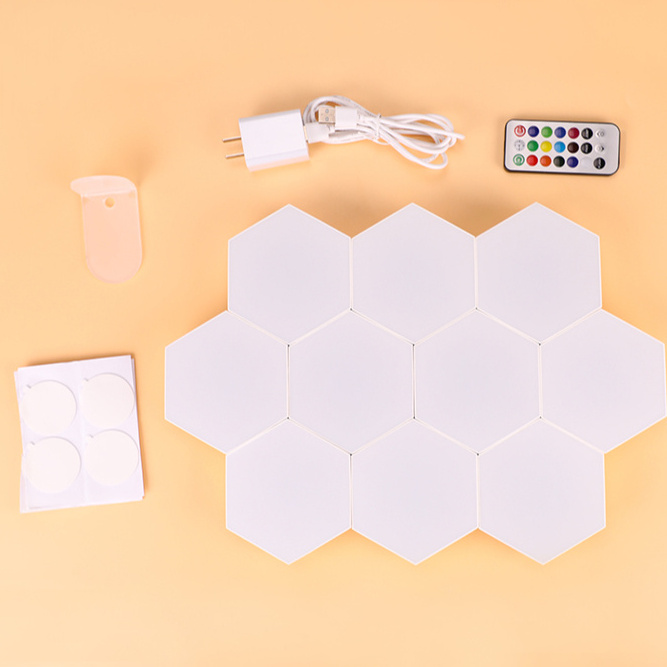 Hot Selling Sound Activated Hexagon Light Electronics Smart Touch-sensitive Wall Activity Led Night Light