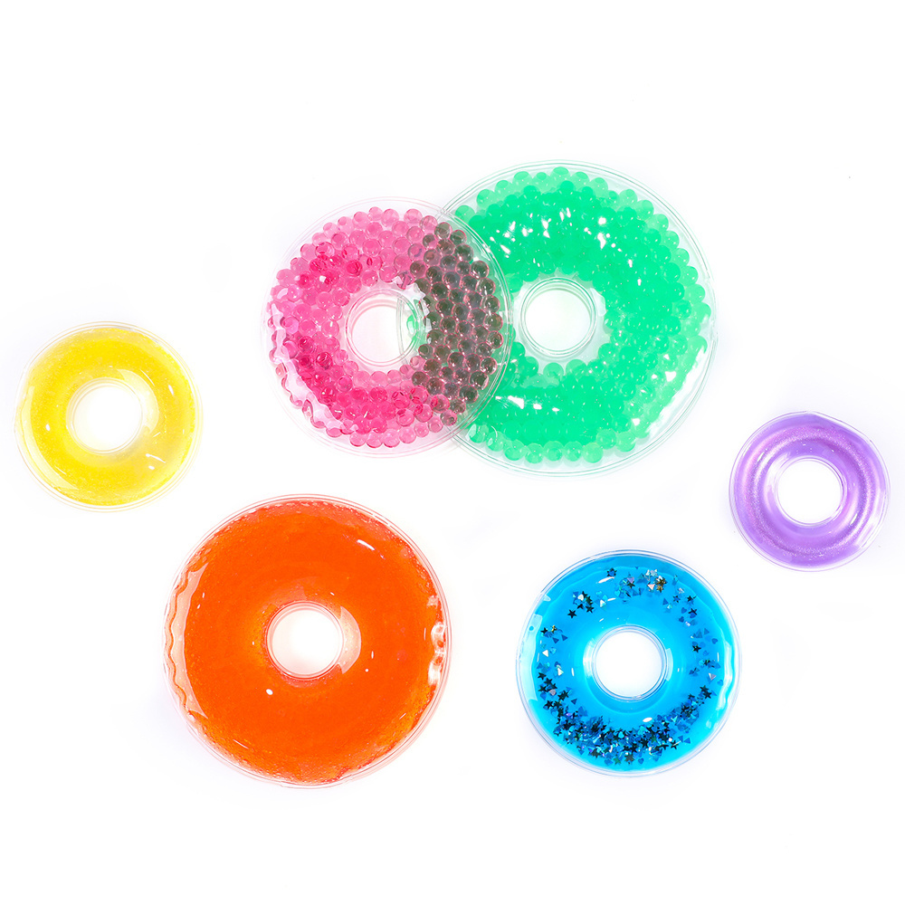 Montessori Toys Squeeze Stacker Stacking Rings Educational Learning Toys Rainbow Circle Multi Color  Stacking Jelly B