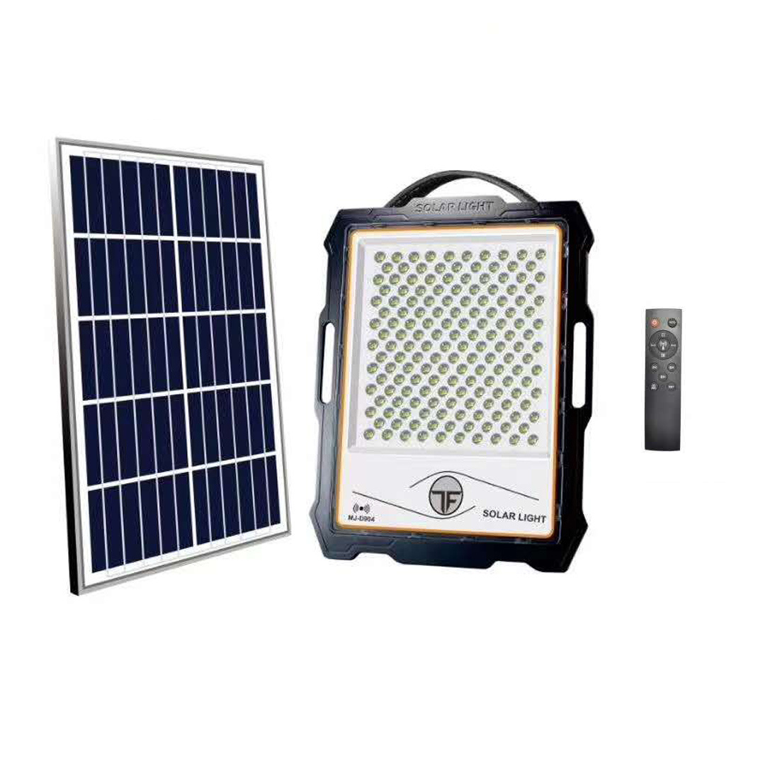 2019 new arrival 200w waterproof remote control ip67 100w 200watt 100watt 300w smd integrated rechargeable led solar flood light