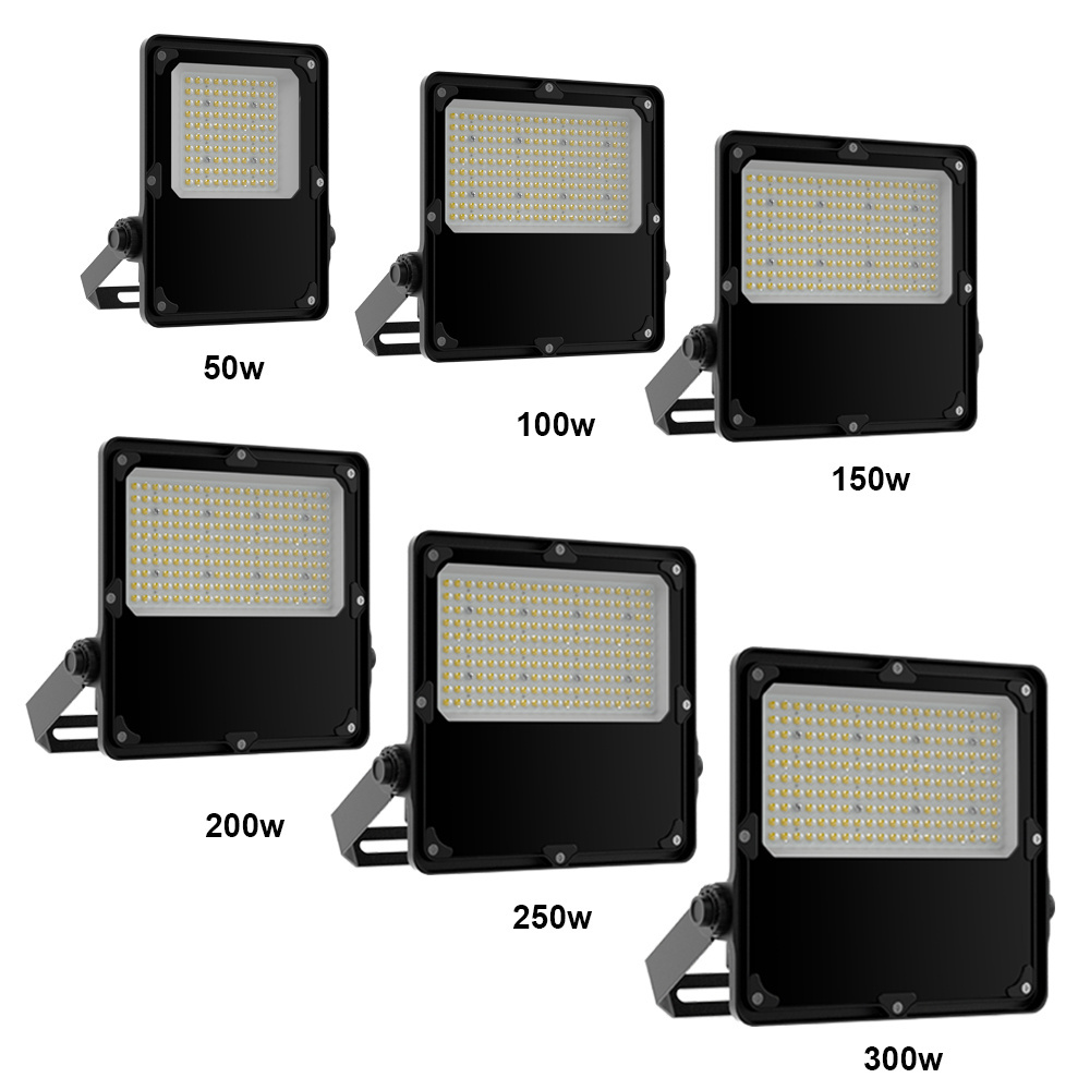 Energy saving slim portable aluminum ip65 waterproof 50w 100w 150w 200w 300w led flood garden flood lights smd 2835 floodlight