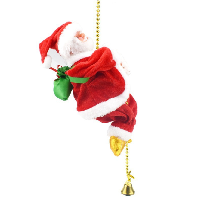 Elderly climb ladder climbing rope Electric music Santa Claus Classes climbing ladder dolls for Christmas gifts