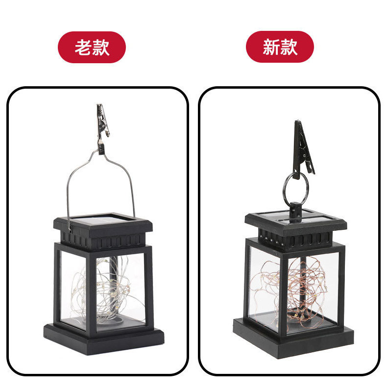 New outdoor waterproof garden lantern lantern handling small hanging light solar palace lantern garden candlelight decoration