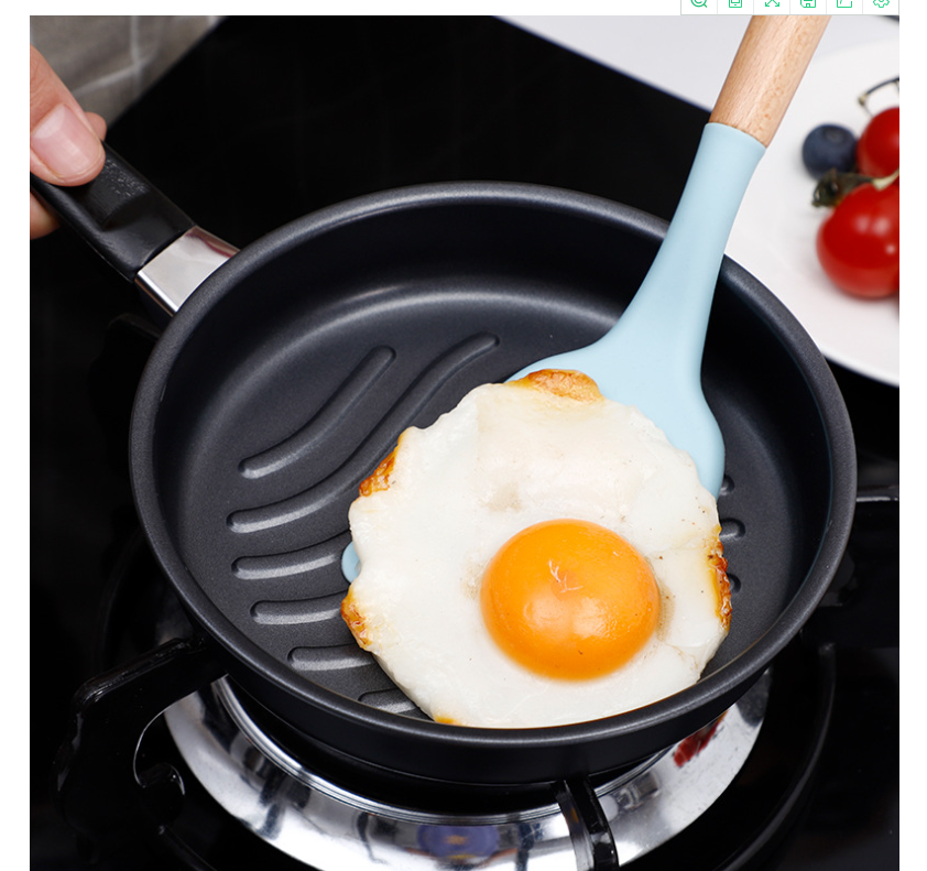 Factory direct selling 16 cm small fried cooker ripples without dipping pot frying pan, steak store frying cooker home small