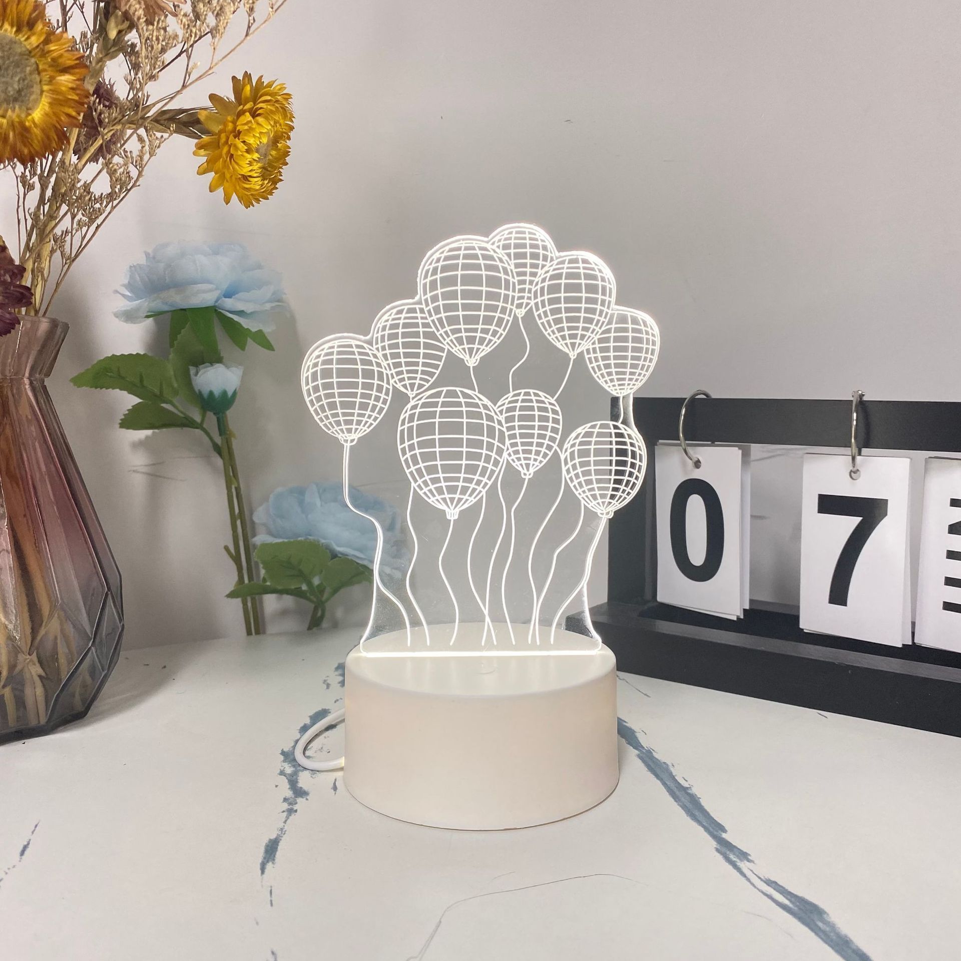 Creative hand gift 3d nightlight net red acrylic atmosphere lamp gift Bedside nightlight atmosphere lamp