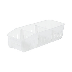 Refrigerator fruit and vegetable storage box three points easy to pull out the drawer type PP transparent frosted food fresh-kee