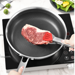 Warm 304 stainless steel flat pot double -sided honeycomb non -stick pot house pancake beef steak fried pan wholesale