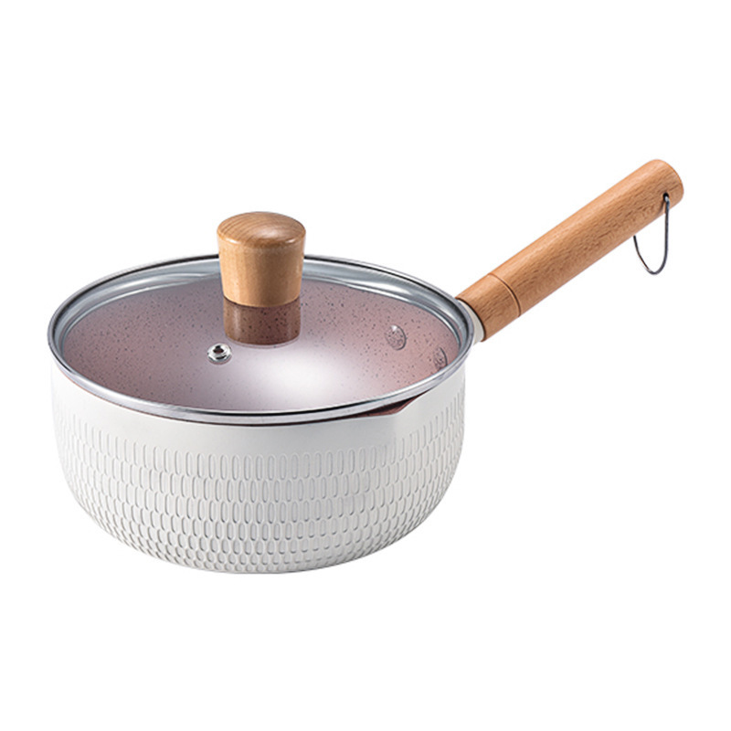 Japanese -style snow pot baby supplementary food cooker -specific milk pot non -stick pot Macana stone home use instant noodle