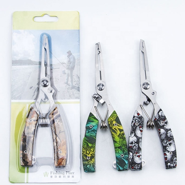 2019 New Model 162mm Stainless Steel Fishing Pliers Split Ring Hook Remover Plier Fish Use Scissors Knife Edge Fish Tools