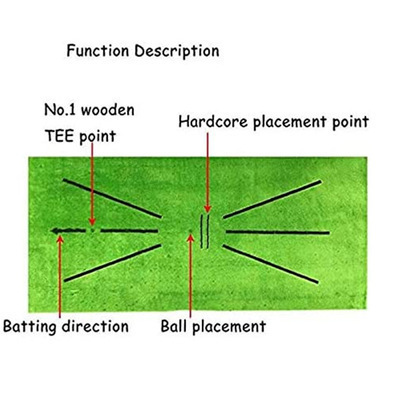 Golf Training Mat Mini Portable Golf Hitting Mats for Swing Detection Batting 12