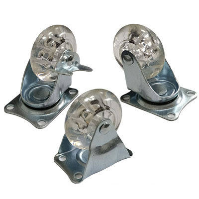 Office chair casters for all floors and carpets-universal wheel with brake PU plunger caster silent wheel office chair