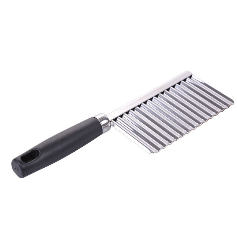 Crinkle Cutter Knife Stainless Steel Cutting Tool for Potato Carrot Chip Vegetable French Fry Wavy Chopper Wave Slicer Steel