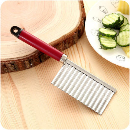 Crinkle Cutter Knife Stainless Steel Cutting Tool for Potato Carrot Chip Vegetable French Fry Wavy Chopper Wave Slicer Steel