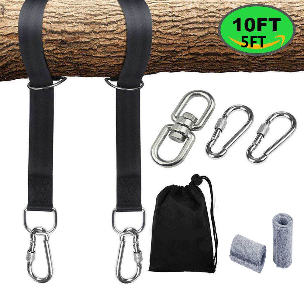 Tree Swing Straps Tree Swing Hanging Kit Heavy Duty Fitness Pull Up Hanging Straps for Tree Swing Seat Hammock Plank Hammock Cab