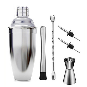 Cocktail Shaker Set Bartender Kit for Alcoholic Drinks Classic Stainless Steel Drink Mixer Set Essential Cocktail Bar Tool Set