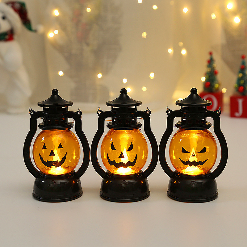 Halloween Pumpkin Lamp Lantern Halloween Pumpkin Lights Led Night Light with Battery for Ghost Party Home Outdoor Yard Decor