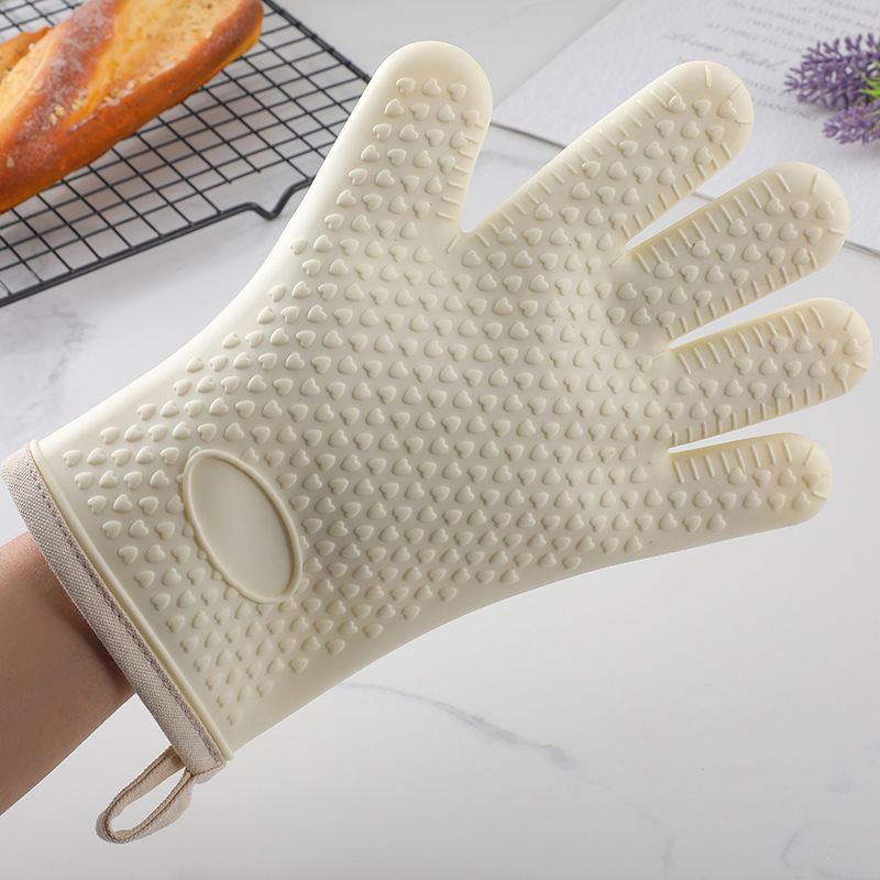 Oven Mitts Professional Heat Resistance Kitchen Oven Soft Cotton Gloves for Grilling Cooking Microwave BBQ Baking