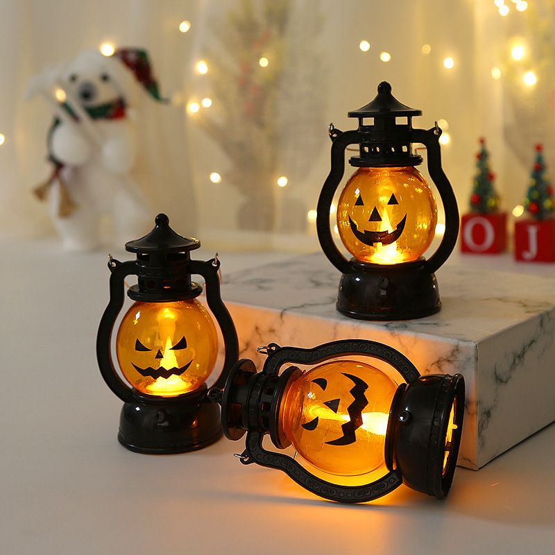 Halloween Pumpkin Lamp Lantern Halloween Pumpkin Lights Led Night Light with Battery for Ghost Party Home Outdoor Yard Decor