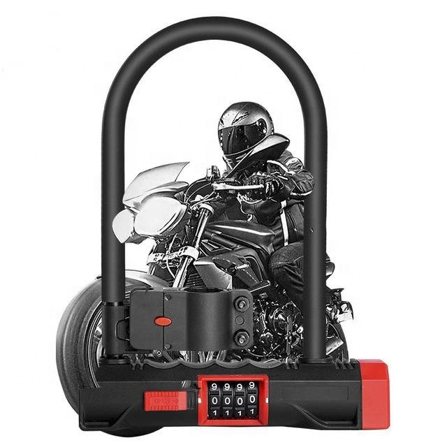 Wholesale High Security Bike Lock Heavy Duty Steel Bicycle 4 Digits Combination Key U-lock Big Anti Theft Bike U Lock