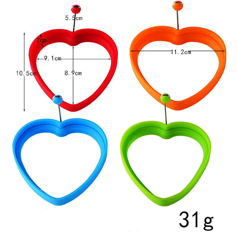 Egg Ring Molds for Cooking silicone Mold Rings for Griddle Heart Flower Star Set Kitchen Accessories