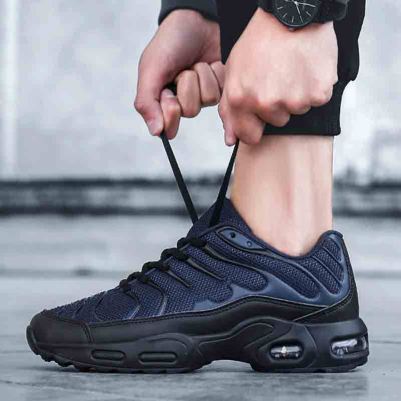 Air Cushion Men Work Safety Shoes Men Slip On lightweight Working Male Wide Steel Toe Shoes Men Shoes Sneakers Size