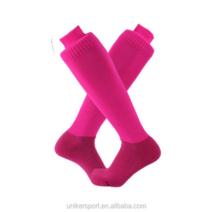 New hot pink football socks,soccer socks with logo