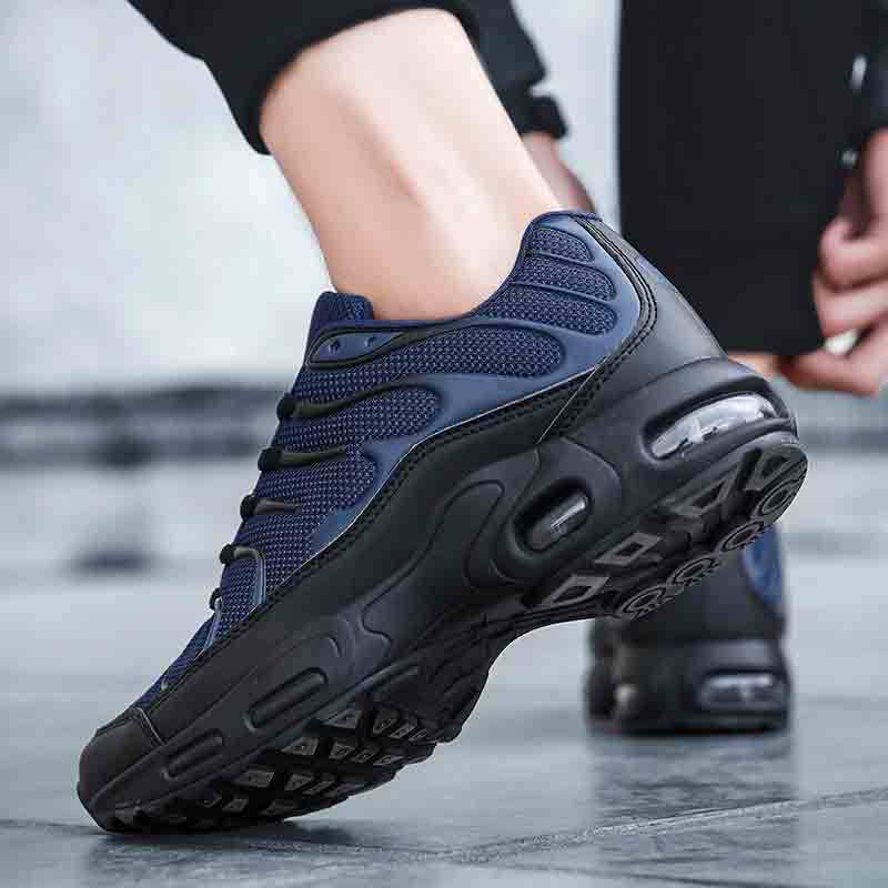 Air Cushion Men Work Safety Shoes Men Slip On lightweight Working Male Wide Steel Toe Shoes Men Shoes Sneakers Size