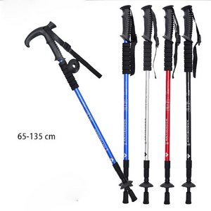 Lightweight Aluminum Trekking Poles Collapsible Hiking Poles Walking & Running Sticks with Natural Cork Grips Quick Locks