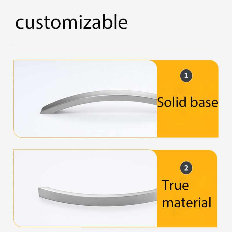 Manufacturers direct stainless steel cabinet door handle new Chinese silver cabinet door solid wine cabinet handle