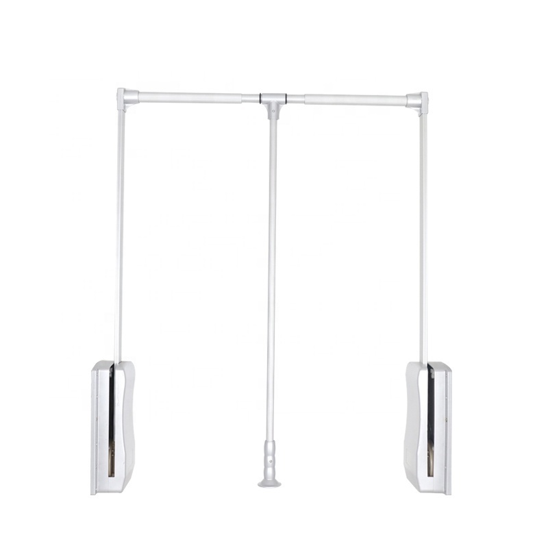 High Quality Durable Metal Pull Down Closet Rod Wardrobe Lift  Wardrobe Rail Clothes Hanging Lifter