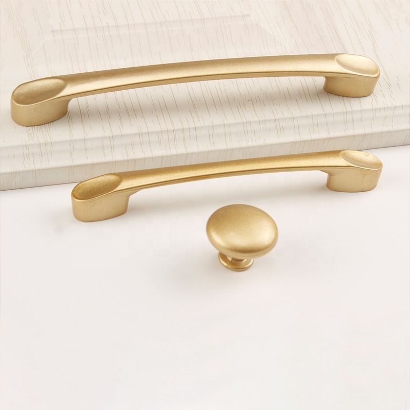 Factory direct sale modern simple atmospheric wardrobe cabinet door handle gold  drawer  cabinet Aluminum alloy handle