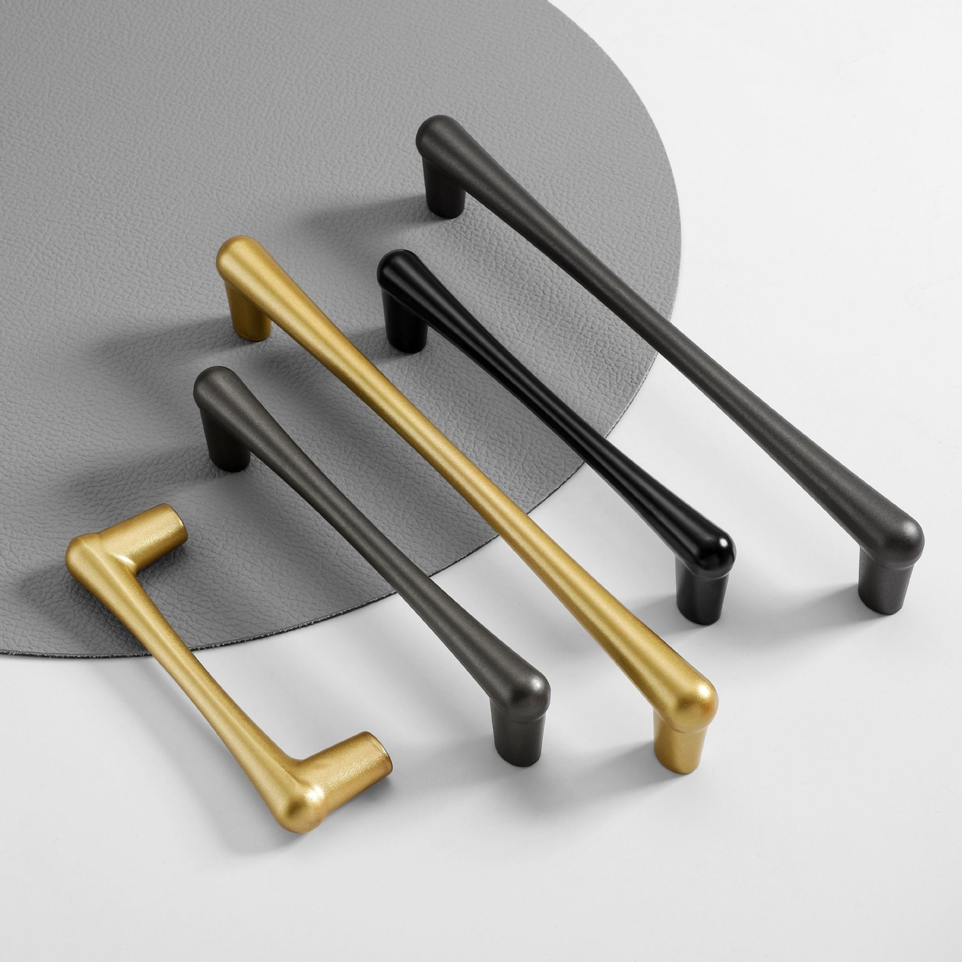 Furniture hardware modern gold wardrobe drawer pulls and knobs black cabinet cupboard drawer pull handles