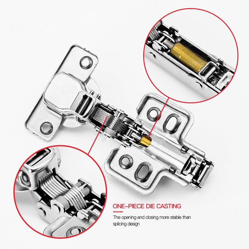 304 stainless steel hydraulic hinge Mute buffer damper hinge Cabinet fittings Fixed dump closet door hinge chain