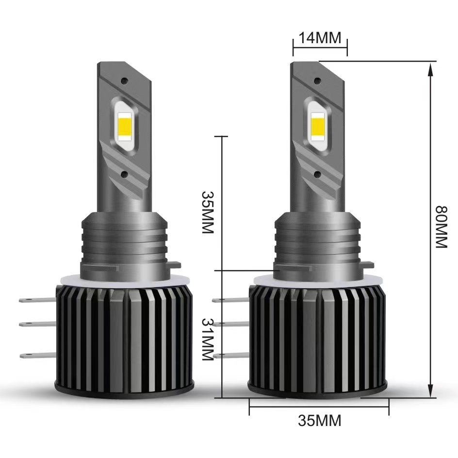 upgrade version DRL high beam H15 high performance H11B H15 car led headlight bulbs