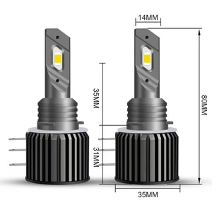 upgrade version DRL high beam H15 high performance H11B H15 car led headlight bulbs