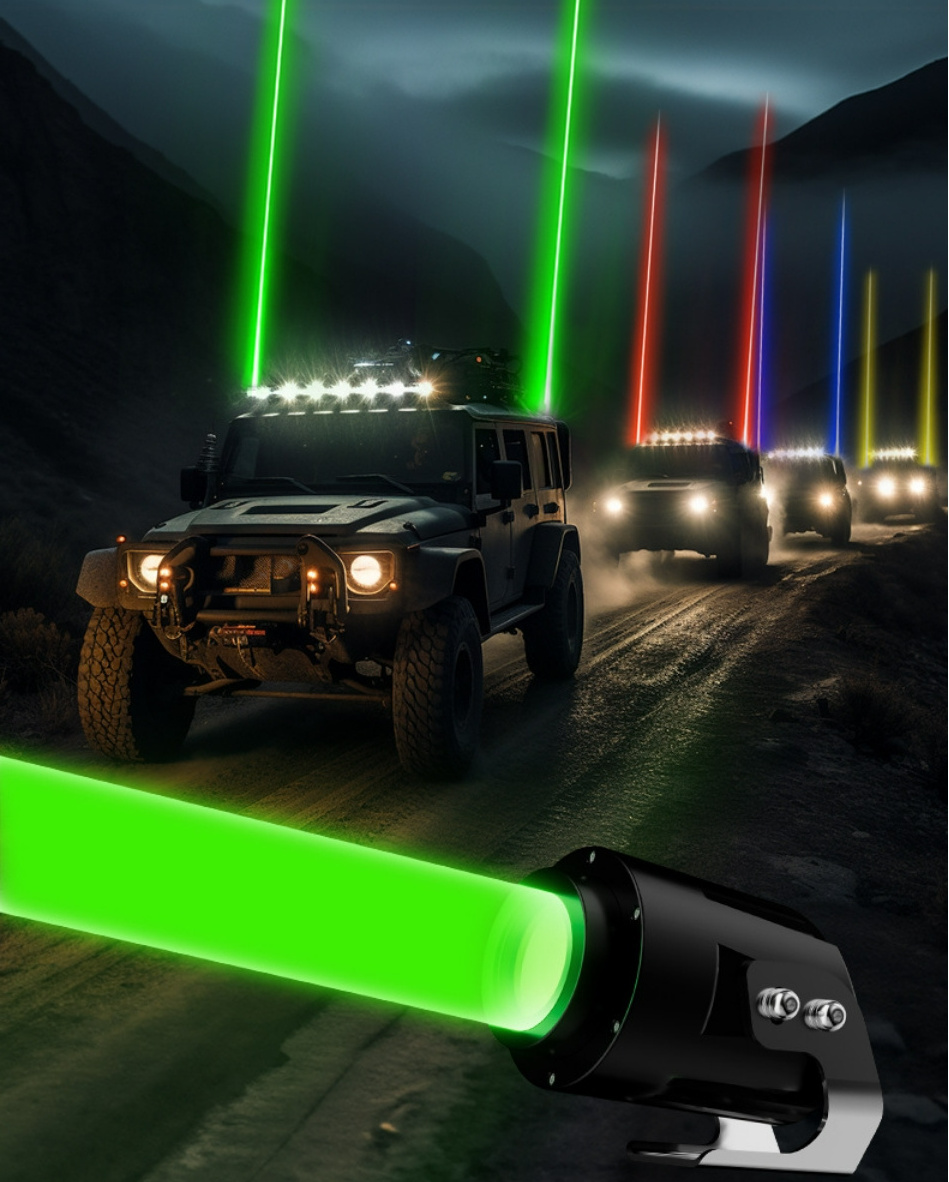 sky search lights 9-32V ATV Truck Offroad SUV 4X4 Motorcycle Green Yellow Blue Red car Laser antena light fat led whip light