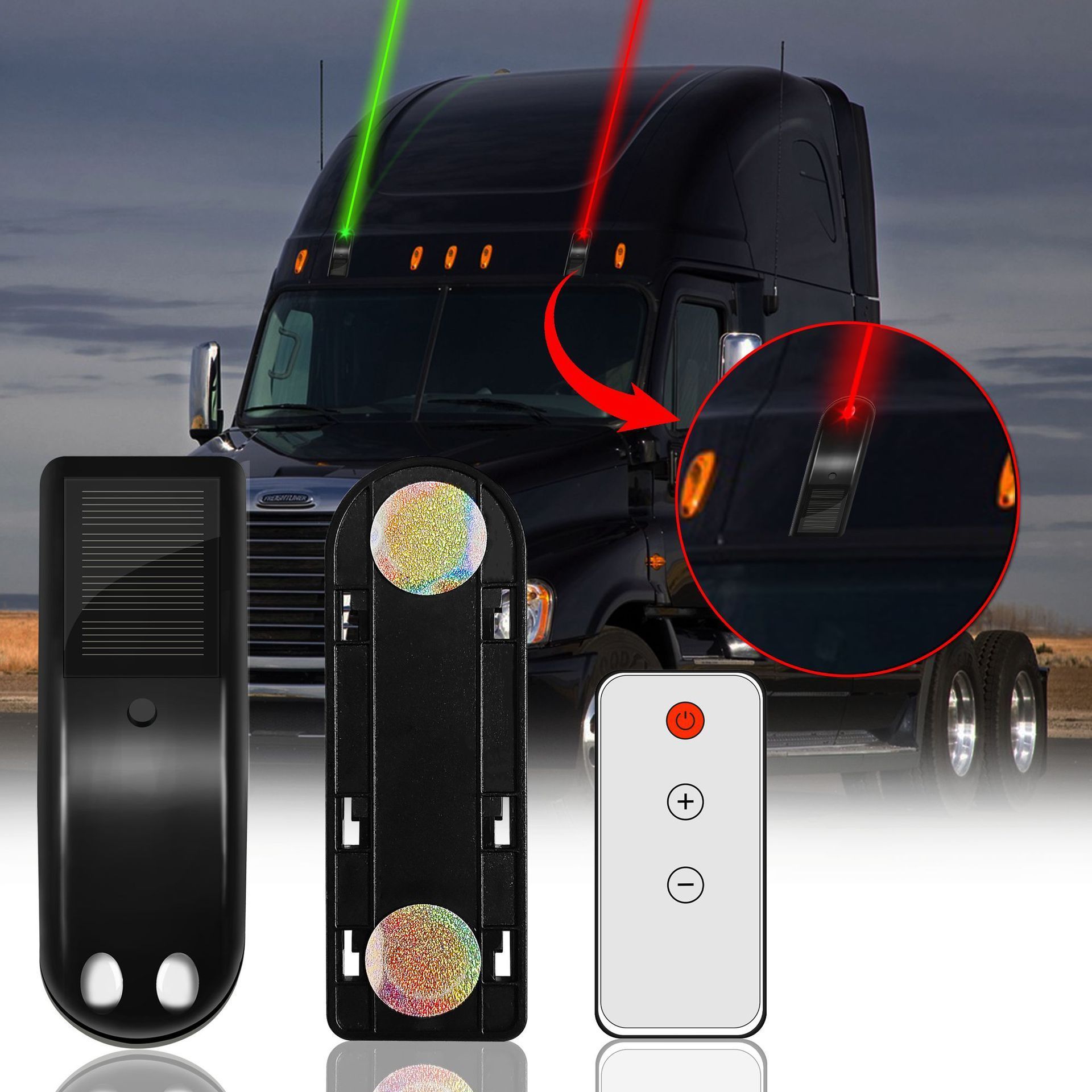 boat off road magnet mini driving lamp Remote Red Green car work pods search led ATV SUV Vehicle fog motorcycle laser spot light