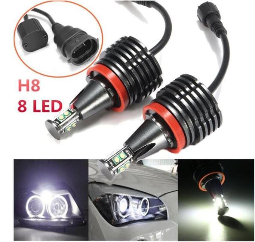 E92 E91 E82 H8 Xenon White Angel Eyes daytime light DRL Super Brightness Headlight for special car 6000K 40W LED Devil Eyes