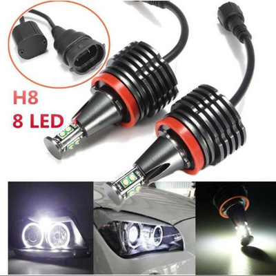 E92 E91 E82 H8 Xenon White Angel Eyes daytime light DRL Super Brightness Headlight for special car 6000K 40W LED Devil Eyes