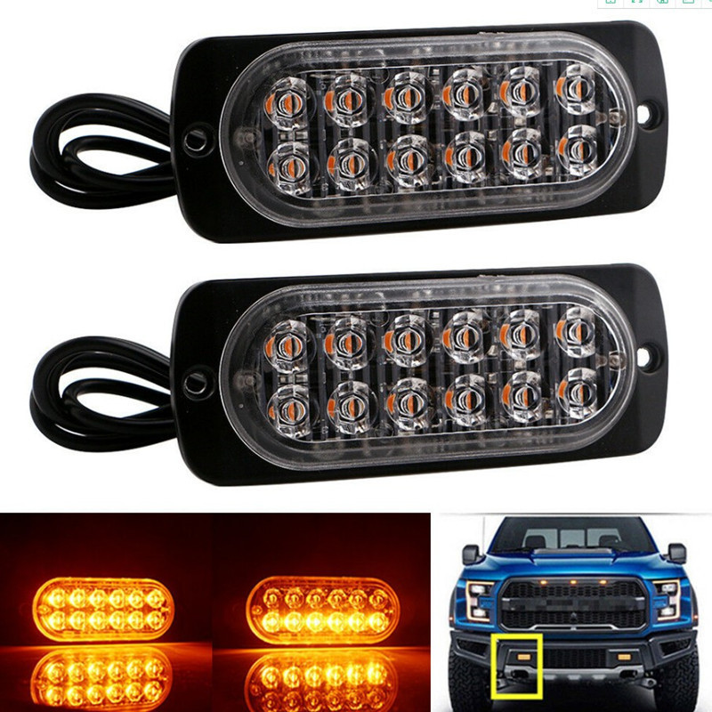 Waterproof 12 6 LED 12 24 Volt Emergency Strobe Flasher Light for Motorcycle Offroad Vehicle Boat truck Side maker Warning Light