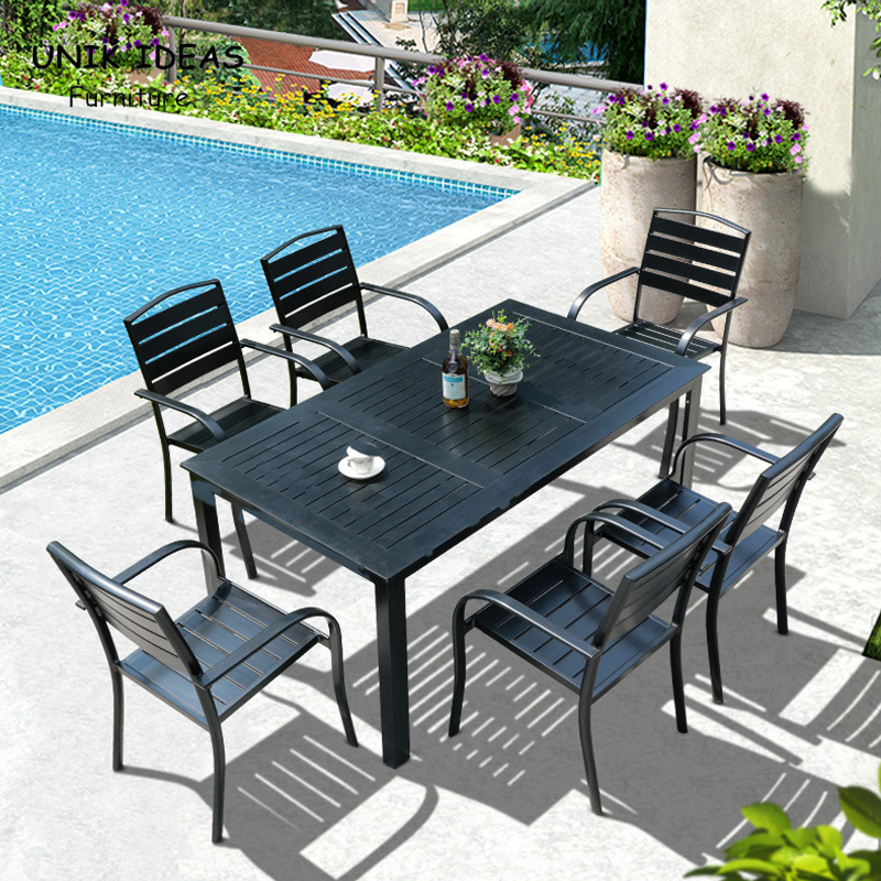 Coffee Shop Outdoor Furniture Dining Set Table And Chair Metal Restaurant Furniture Table Sets