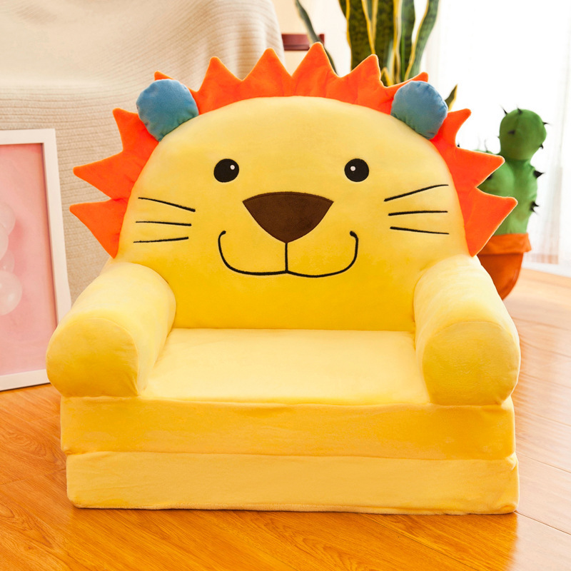 modern cute animals sofa three layer foldable plush sponge kids cartoon sofa bed bedroom leisure chair couchs for kids