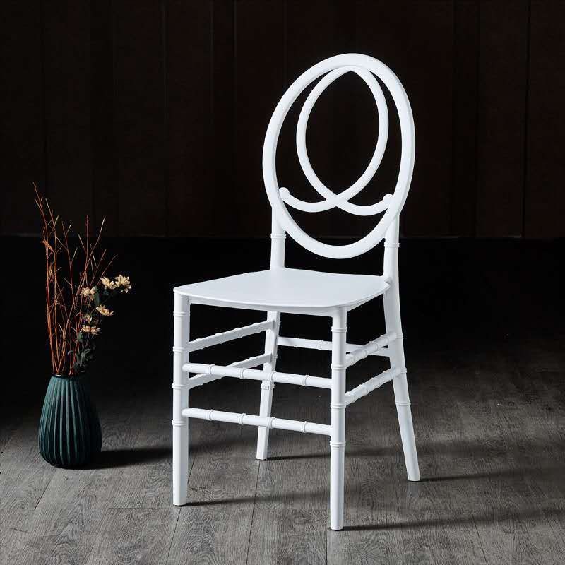 Wedding Round Back Chair Banquet Hotel Furniture Hot Sale French PP Plastic Bulk Chiavari Chairs